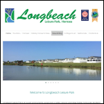Screen shot of the Longbeach Leisure Ltd website.