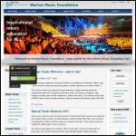 Screen shot of the Merton Music Foundation website.