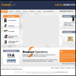 Screen shot of the Breakout Operations Ltd website.