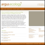 Screen shot of the Argus Ecological Services Ltd website.