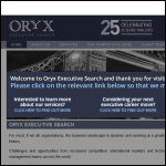 Screen shot of the Oryx (Executive Search) Ltd website.