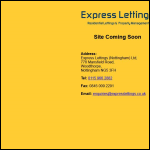 Screen shot of the Express Lettings Ltd website.