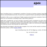 Screen shot of the Apex Consulting Group Ltd website.