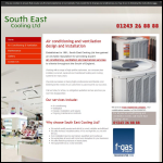 Screen shot of the South East Cooling Ltd website.
