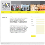 Screen shot of the M & B Property Maintenance Ltd website.