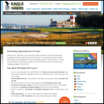 Screen shot of the Eagle Golf Tours Ltd website.