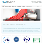 Screen shot of the D.M. Mechanical Services Ltd website.