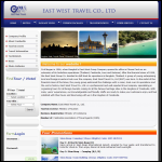 Screen shot of the East-west Travel Ltd website.