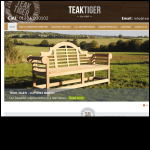 Screen shot of the The Teak Tiger Trading Company Ltd website.