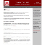 Screen shot of the Taxaccount Ltd website.