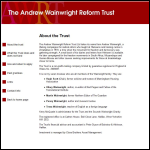 Screen shot of the The Andrew Wainwright Reform Trust Ltd website.
