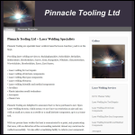 Screen shot of the Pinnacle Tooling Ltd website.