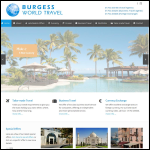 Screen shot of the Burgess World Travel Ltd website.