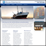 Screen shot of the Allways Shipping Ltd website.
