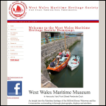 Screen shot of the West Wales Maritime Heritage website.