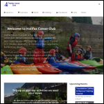 Screen shot of the Halifax Canoe Club Ltd website.
