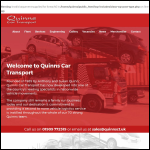 Screen shot of the Quinns Transport Ltd website.