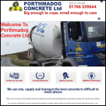 Screen shot of the Porthmadog Concrete Ltd website.