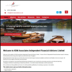 Screen shot of the Ksm Associates Independent Financial Advisers Ltd website.