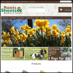 Screen shot of the Shoots Garden Centres Ltd website.