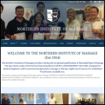 Screen shot of the Northern Institute of Massage Ltd website.