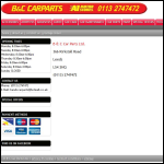 Screen shot of the B. & C. Car Parts Ltd website.