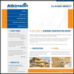 Screen shot of the Atkinson Construction Group Ltd website.