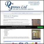 Screen shot of the D. Groves Ltd website.