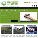 Screen shot of the Oxfordshire Land Ltd website.