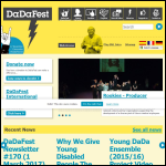 Screen shot of the Dada - Disability & Deaf Arts website.