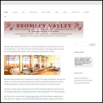 Screen shot of the Bromley Valley Gymnastic Centre website.