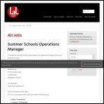 Screen shot of the Lal Management Services Ltd website.