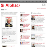 Screen shot of the Alpha-q Ltd website.
