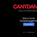 Screen shot of the Can't Dance Can Ltd website.