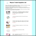 Screen shot of the Mayne Trade Supplies Ltd website.