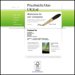 Screen shot of the Pricebatch Ltd website.
