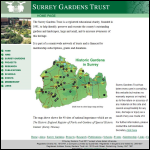 Screen shot of the Surrey Gardens Trust website.