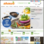 Screen shot of the Shaws Bakery Ltd website.