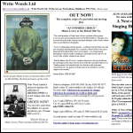 Screen shot of the Write Words Ltd website.