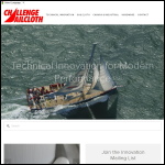 Screen shot of the Challenge Sailcloth Ltd website.