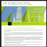 Screen shot of the Petersonsims Ltd website.
