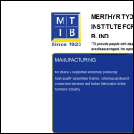 Screen shot of the The Merthyr Tydfil Institute for the Blind website.