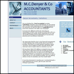 Screen shot of the M.C. Denyer & Co Ltd website.