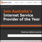 Screen shot of the Internode Ltd website.