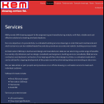 Screen shot of the K.E.M. Building Services Ltd website.