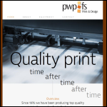 Screen shot of the P W P Acrolith Printing Ltd website.