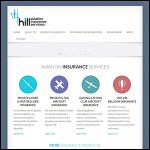 Screen shot of the Hill Aviation Insurance Services Ltd website.