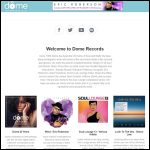Screen shot of the Dome Records Ltd website.