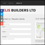 Screen shot of the Delis Builders Ltd website.