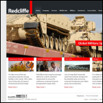 Screen shot of the Redcliffe International (Shipping) Ltd website.
